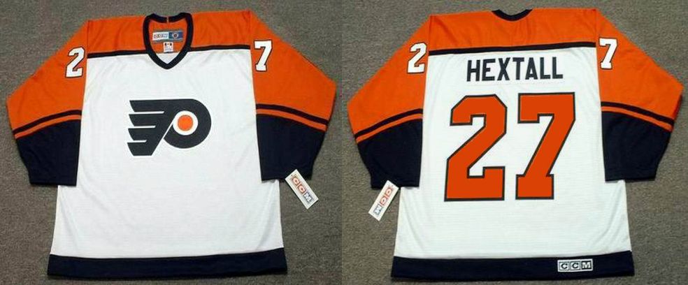 2019 Men Philadelphia Flyers #27 Hextall White CCM NHL jerseys